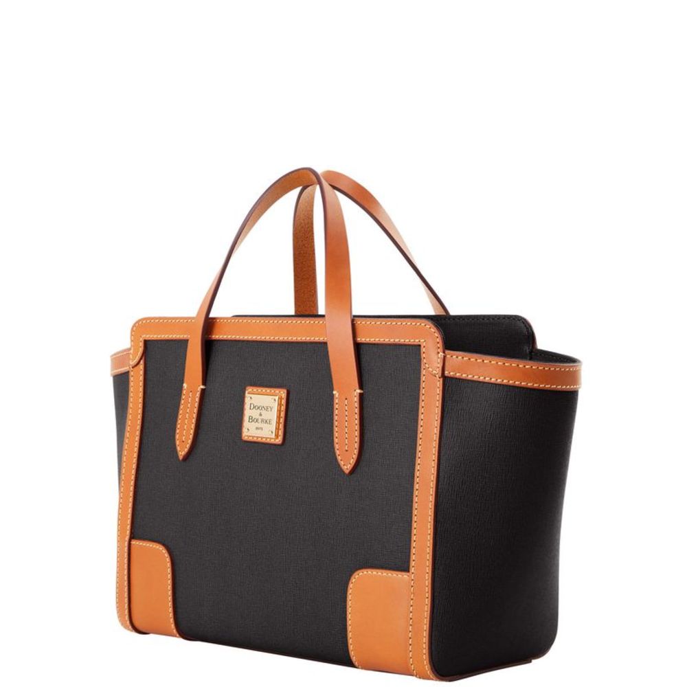 Dooney & Bourke Saffiano Small Shopper Tote - Black - Picture 2 of 4